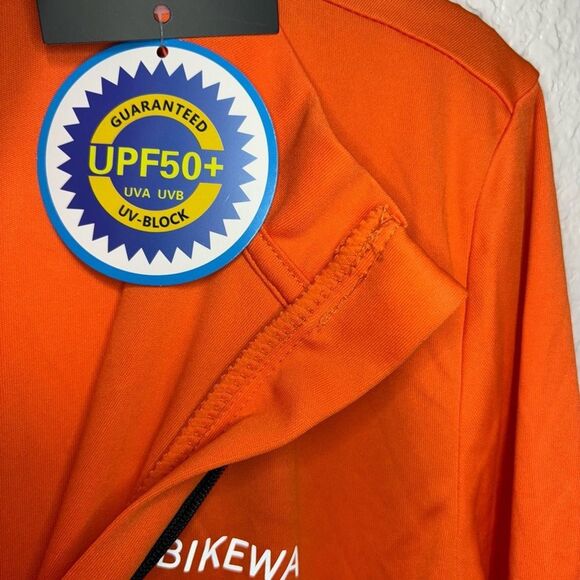 BIKEWA Orange Cycling Jersey 003 - Picture 6 of 7
